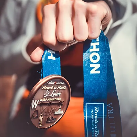 Custom event medal and lanyard